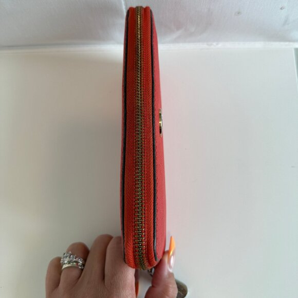 Michael Kors Orange Leather Long Zip Wallet - Picture 7 of 7